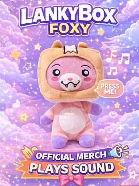 LankyBox Foxy Plush Official Merch Talking Singing Toy Cute Y2K Plush